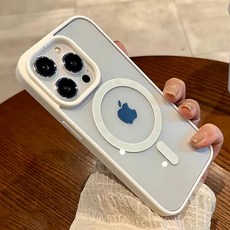 立元 馬卡龍硅膠磁吸手機防摔殼, iPhone 16 Pro, 白色