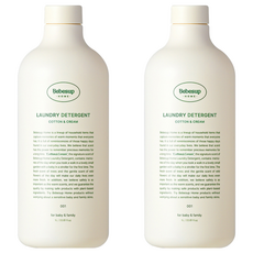 Bebesup 洗衣精 棉花奶油香 1L, 2瓶
