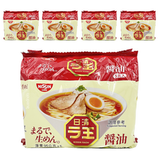 NISSIN 日清 拉王 非油炸速食麵 醬油 95g, 25包