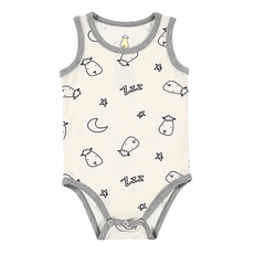 baa baa sheepz 抱抱羊 無袖包屁衣，95%天然竹纖維，5%聚氨酯類纖維, 適用年齡0~6個月, 甜夢黃