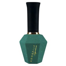 ADORELLE 美甲凝膠 亮片系列 孔雀般的寶石綠色 牢固的黏性 持久不輕易掉色, ADR074, 16ml, 1瓶