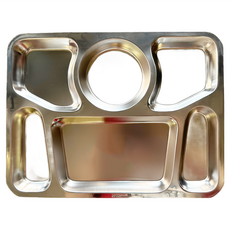 生旺 不銹鋼 6格中餐盤 304, 1個