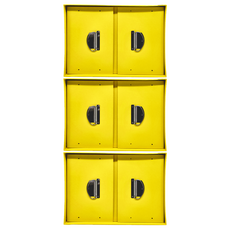 品屋 紙質收納箱 帶提手 防水, 中(38 x 27.2 x 17cm), 黃色, 3個