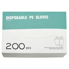 AHOYE 抽取式特厚PE免洗手套 食品級材質 加厚耐用 抽取方便 防水防油, 200個, 1盒