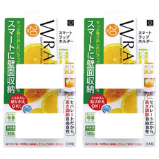KOKUBO 小久保工業所 保鮮膜收納器 可重複黏貼 耐重400g 日本製造, 白色, 5.5 x 5.5cm, 2個