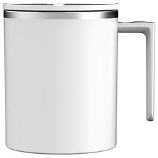 Mufasa 電動磁力攪拌杯 升級款 miban2 白色 360ml 食品級316不鏽鋼內膽 全機防水