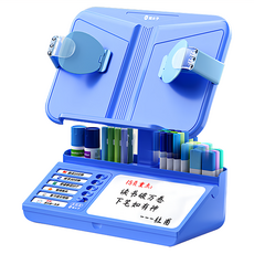 貓太子 自律兩用閱讀架, 檯面可擦寫, 高度角度自由調節, 超大容量收納, 30~48 x 33.8 x 16cm, 靜謐藍