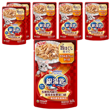 unicharm pet 銀湯匙 貓餐包, 60g, 鮪魚 + 鰹魚 + 雞胸肉, 6包
