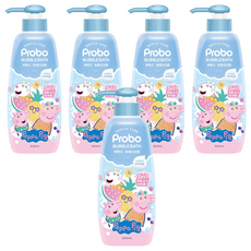Probo 博寶兒 佩佩豬 柔護泡泡露, 三合一功效, 草本複合植萃, 柔膚胺基酸, 植萃低敏, 500ml, 5瓶
