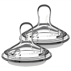 nanobebe 母感奶嘴 柔軟矽膠 寶寶親膚舒適 雙重透氣設計, 0歲以上, 2個