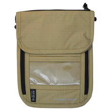 P.travel 斜背防盜包, RFID防盜材質, 多功能收納, 耐磨防水材質, 可調節背帶, 1.5 x 14.7 x 2.5cm, 卡其色