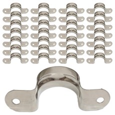 新多多小舖 六分白鐵雙邊管夾, 100個, 六分