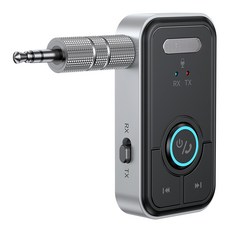 YORI CAR 優里藍芽接收器 T67 藍牙5.3智能芯片 3.5mm音源線, 黑色, 1盒