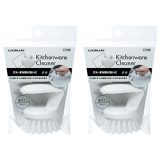 mameita 廚房廚具清潔刷, 富有彈力刷毛，可徹底刷除污垢, 白色, 2個