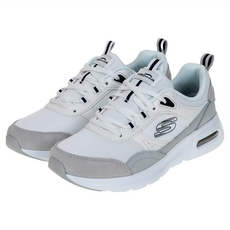 SKECHERS 女款 SKECH AIR COURT 運動鞋，Air-Cooled Memory Foam, 白色 + 黑色, 24cm