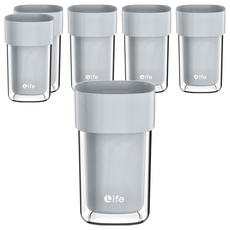 戶外旅行露營收納牙刷杯 灰色, 6個, 300g