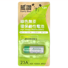 Family Bear 熊讚 環保鹼性電池 23A, 10個裝, 1組