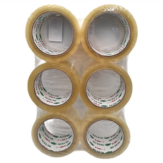 OJ 歐健膠品 OPP封箱膠帶 60mm x 90Y, 透明, 6個