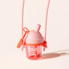 HOlOHOlO STRAP 奶茶杯背帶 - 內圈直徑8.5cm 背繩長度125cm 可水洗, 粉色, 1條