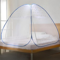 A-nice 雅妮詩 防蚊拉鍊式三開門彈開式蚊帳 077 雙人, 1個