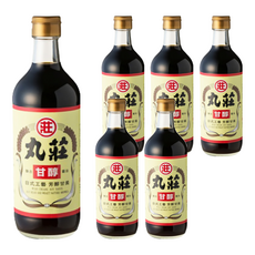 丸莊醬油 甘醇釀造 非基改黃豆 天然發酵 不含防腐劑 味素 焦糖色素 食用酒精, 450ml, 6瓶