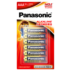 Panasonic 台灣公司貨 大電流鹼性電池 4號, 12顆, 1組