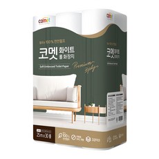 comet White 印花三層捲筒天然紙漿衛生紙, 25m, 30捲, 1袋