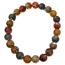 天然水晶彩幽靈手鍊, 8mm 單圈手串, 1個