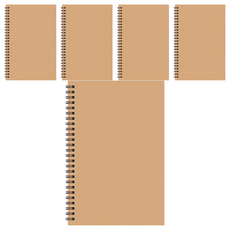 小麥購物 A5線圈筆記本 G276 130g, 牛皮線條, 5本