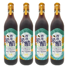 永禎 香淳米醋 精品料理醋, 含小麥草，600ml 台灣製造, 4瓶