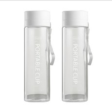 簡約隨行水壺, 透明白, 800ml, 2個