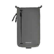 SwitchEasy 魚骨牌 MAGEASY Phone Sacoche 手機掛繩隨行包 水泥灰，簡約時尚，多功能收納，輕巧隨行, 1個, 185 x 108 x 32 mm