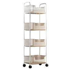 FAmILyLIFE 生活 透明U型加高防摔置物架 4層 36.2 x 29 x 109cm 3120g, A-223, 1個