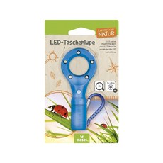 moses. 小探險家 LED隨身放大鏡 3倍放大 附登山扣, 顏色隨機, 1個