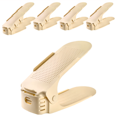 簡易鞋架 三段調節 節省空間, 北歐米黃, 10個