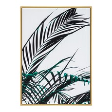 夏日清晨 綠色植物掛畫, 42 x 59.4cm, 木色