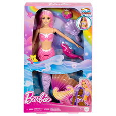 Barbie 芭比 夢幻變色美人魚組合, 款式隨機, 美人魚娃娃玩具, 1盒