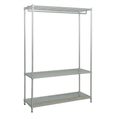 dayneeds 日需百備 電鍍 插管 三層單桿衣櫥, 荷重型