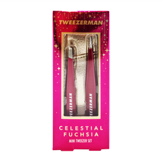 TWEEZERMAN 星空隨行眉鑷雙件組, 玫紅色, 1組