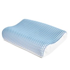 J-bedtime 床寢時光 超透氣tpe乳膠人體工學枕, 1入, 藍色