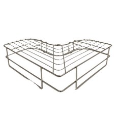 免打孔不鏽鋼牆角瀝水置物架 實心不鏽鋼 PC 無痕貼, 1層, 不鏽鋼, 1個