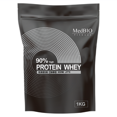 MedBIO 美百優 高效乳清蛋白飲 芝麻那堤, 1kg, 1袋