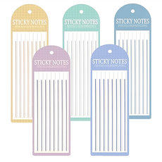 Yunibee 長版索引標籤螢光筆線條貼紙 5款, 160個裝, 1組