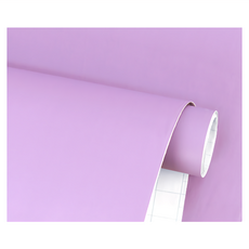 WA. WALL ART 磨砂素色壁紙 防水 PVC材質 自帶背膠 立體紋路, 薰衣草紫, 1入