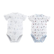 KU.KU Duckbill 酷咕鴨 洞洞包屁衣套裝, MIT台灣製造 親膚透氣網眼, 1A, 鑽石藍