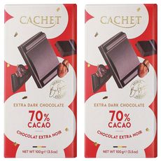 CACHET 70% 特濃黑巧克力, 2片, 100g