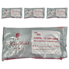 H&C 正慧食品 高級草莓巧克力風味鈕扣型, 烘焙專用, 1kg, 4包