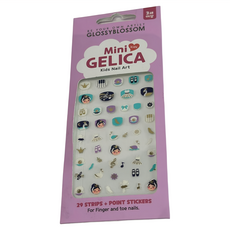 GLOSSYBLOSSOM Mini 兒童美甲貼, 紫色芭蕾, 29張指甲貼和裝飾貼, 1組