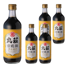 丸莊醬油 壺底油黃金油清, 黃金比例, 甘醇鮮美, 黑豆釀造 450ml, 5瓶