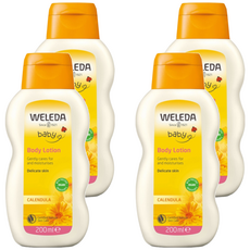 WELEDA 薇蕾德 金盞花身體乳 200ml, 鎮靜敏感肌膚, 新生兒適用, 4瓶